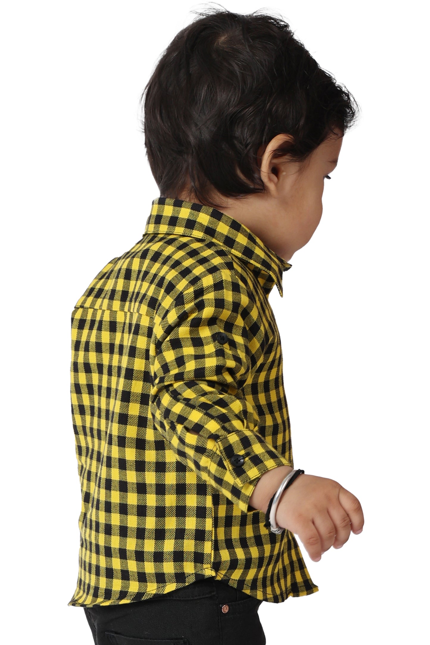 Linen Shirt Yellow and Black Checks