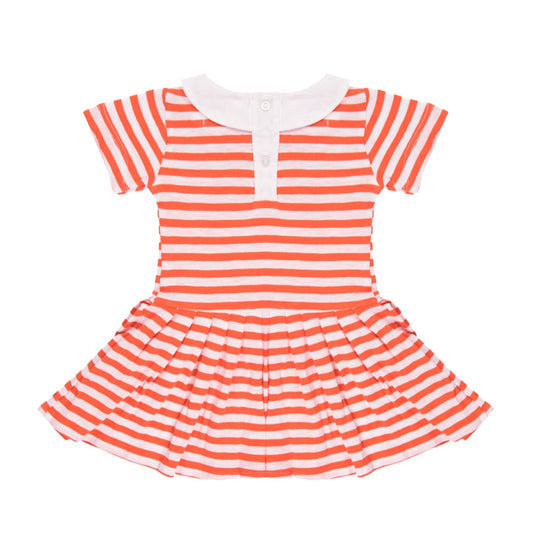 Orange Stripped Tennis Dress